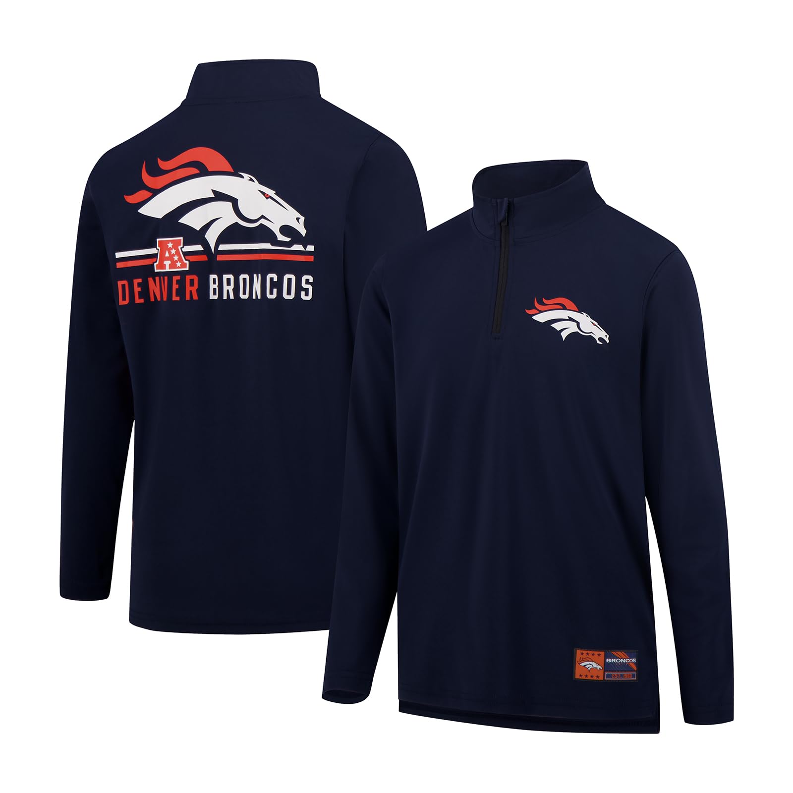 Men's NFL Official Super Soft Quarter Zip Long Sleeve T-Shirt