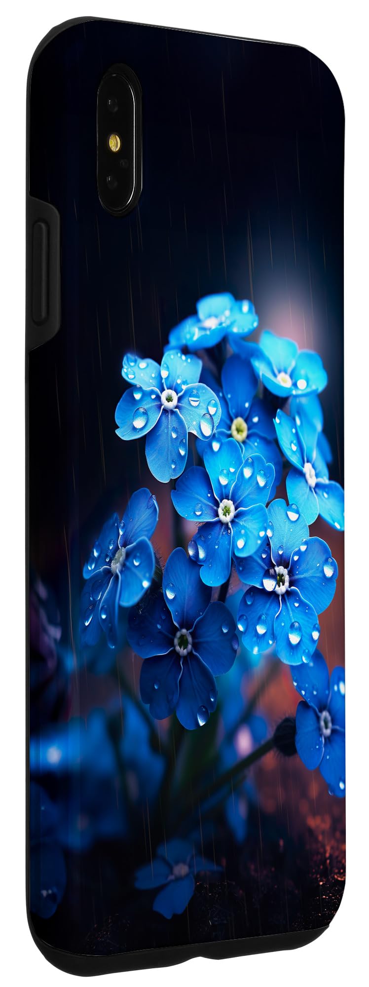 Elegant Forget me not flower in Rain Case for iPhone XS Max - Image 3