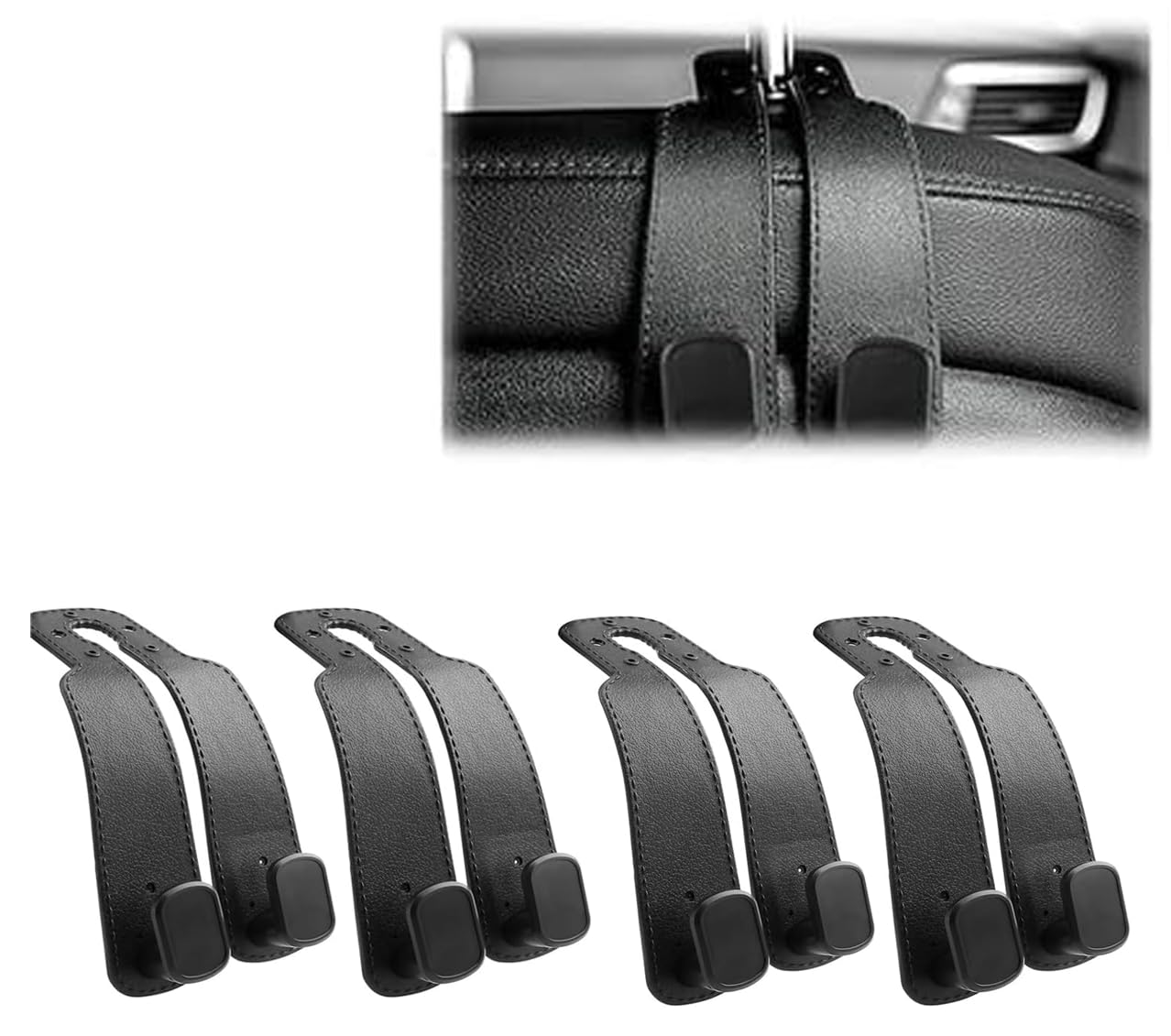 LiYeeYP 4pcs Headrest Hook for Ford Transit Tourneo Custom 2023