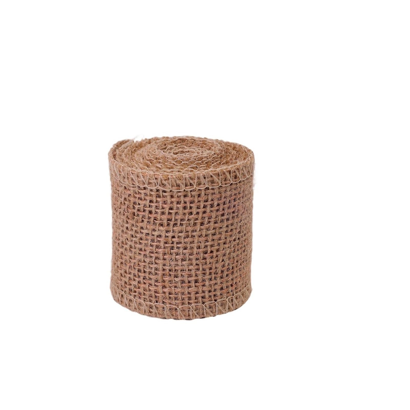 Hessian Roll 6/2M Natural Vintage Jute Burlap Ribbon 3-15cm Bow Crafts Gift Wrapping Wedding Decoration Roll Linen Fabric Rolls(5cm,6M-(3roll))