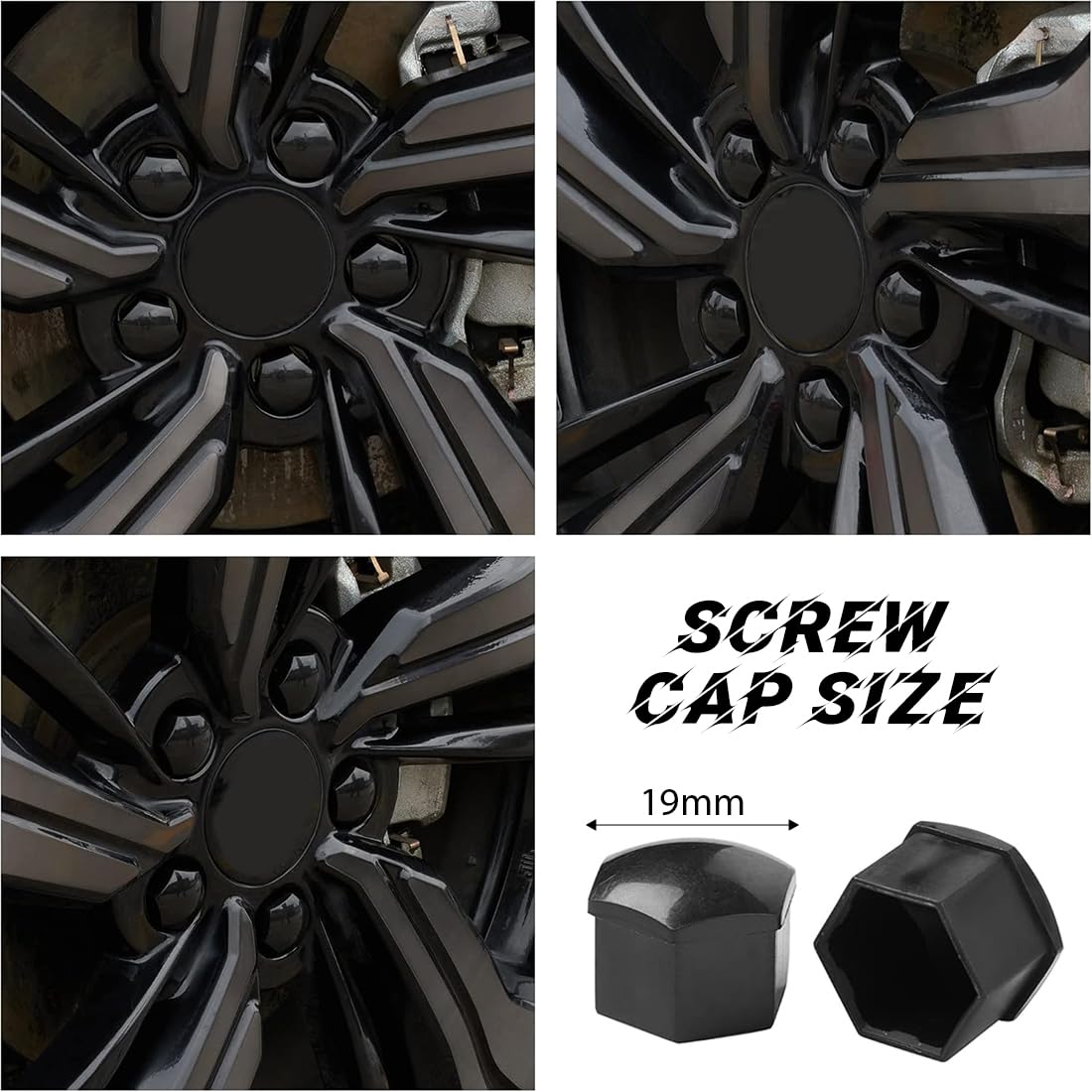 20 Pcs Copridado Ruota 19mm, Copri Bulloni Ruota Universali, Copridadi Bullone Ruota, Copridadi Ruota, Tappi Ruote Auto, Copridadi Esagonali per Pneumatici con 1 Strumenti di Rimozione
