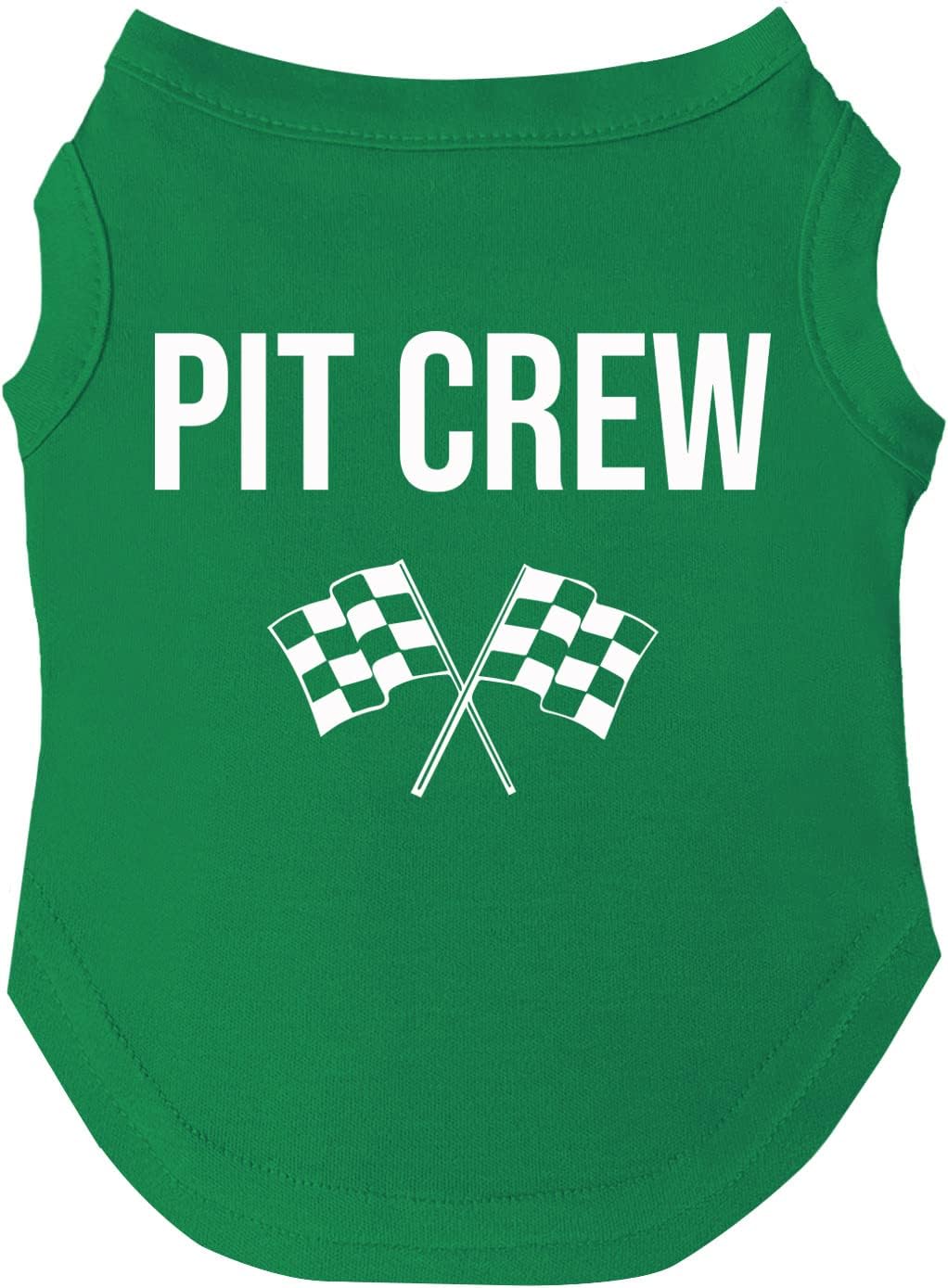 Pit Crew Dog Tee Shirt | Sleeveless | Racing | Motor Sport Fan | Trackside | Fast Lane | Birthday (Black, X-Small 49)