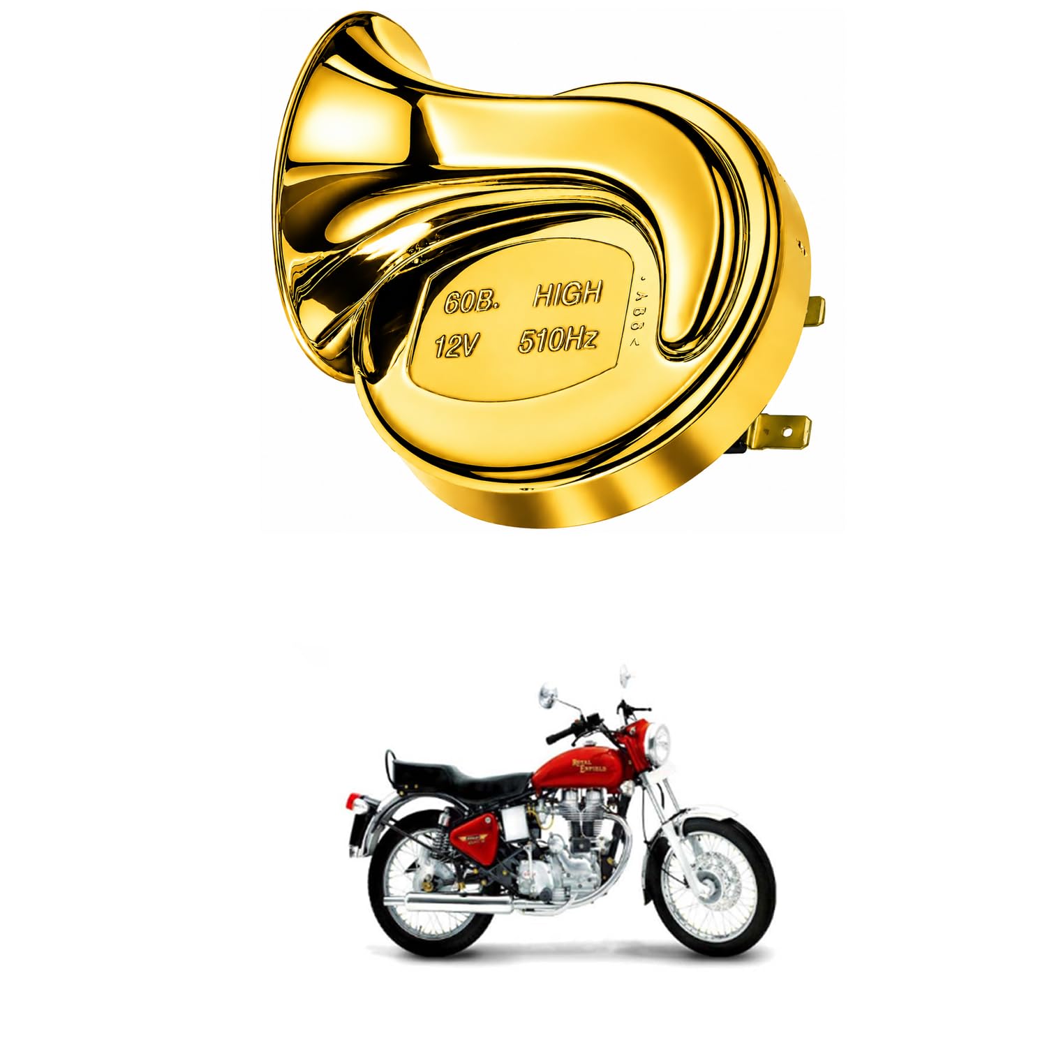 Universal 12V Snail Tweeter Horn 300dB Super Loud Waterproof Electric Horn, Premium Chrome Finish, Heavy Duty Brass Terminals for Car, Bike, Truck, SUV Comfortable With Elec-tra 5S-image-33