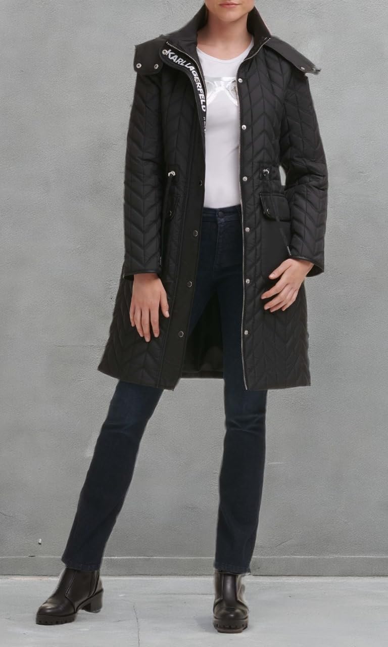 Karl Lagerfeld Paris Women's Quilt Parka - Image 8