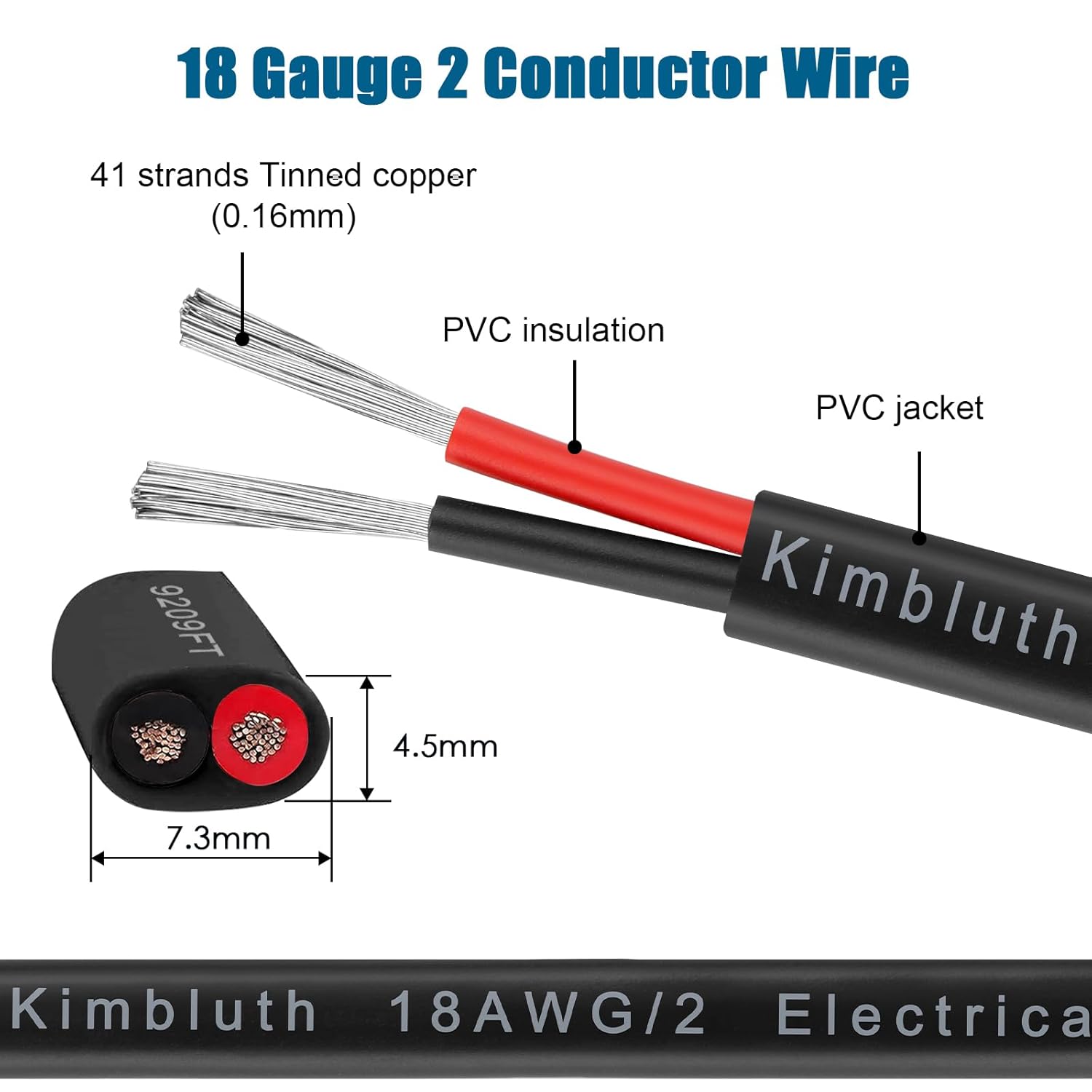 16 Gauge Marine Wire 100 FT Black Tinned Copper Wire, 16 AWG Oxygen Free Copper Wire for Solar Panel, Automotive, Trailer, Marine, RV