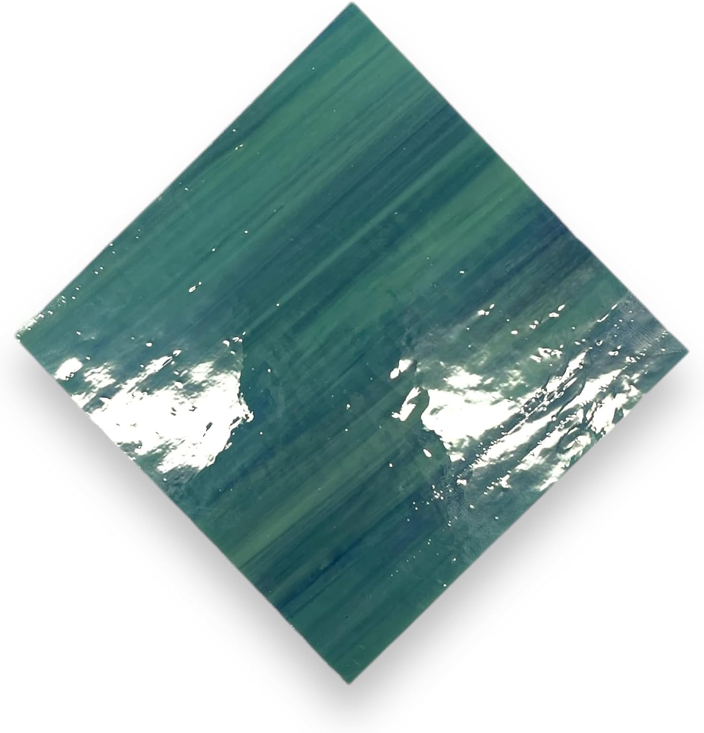Blue Transparent Olive Green Prisma COE 96 System 96 Fusible Glass Sheet (2)