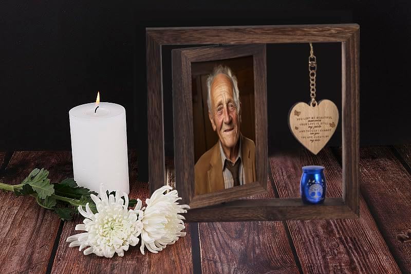 DB Memorial Picture Frame Fits 4’’x6’’ Photo and 1.57 Inches Small Urns for Human Ashes Keepsake，Mini Cremation Urn and Memorial Photo Frame Set for Loss of Loved One Sympathy Gift - Image 5