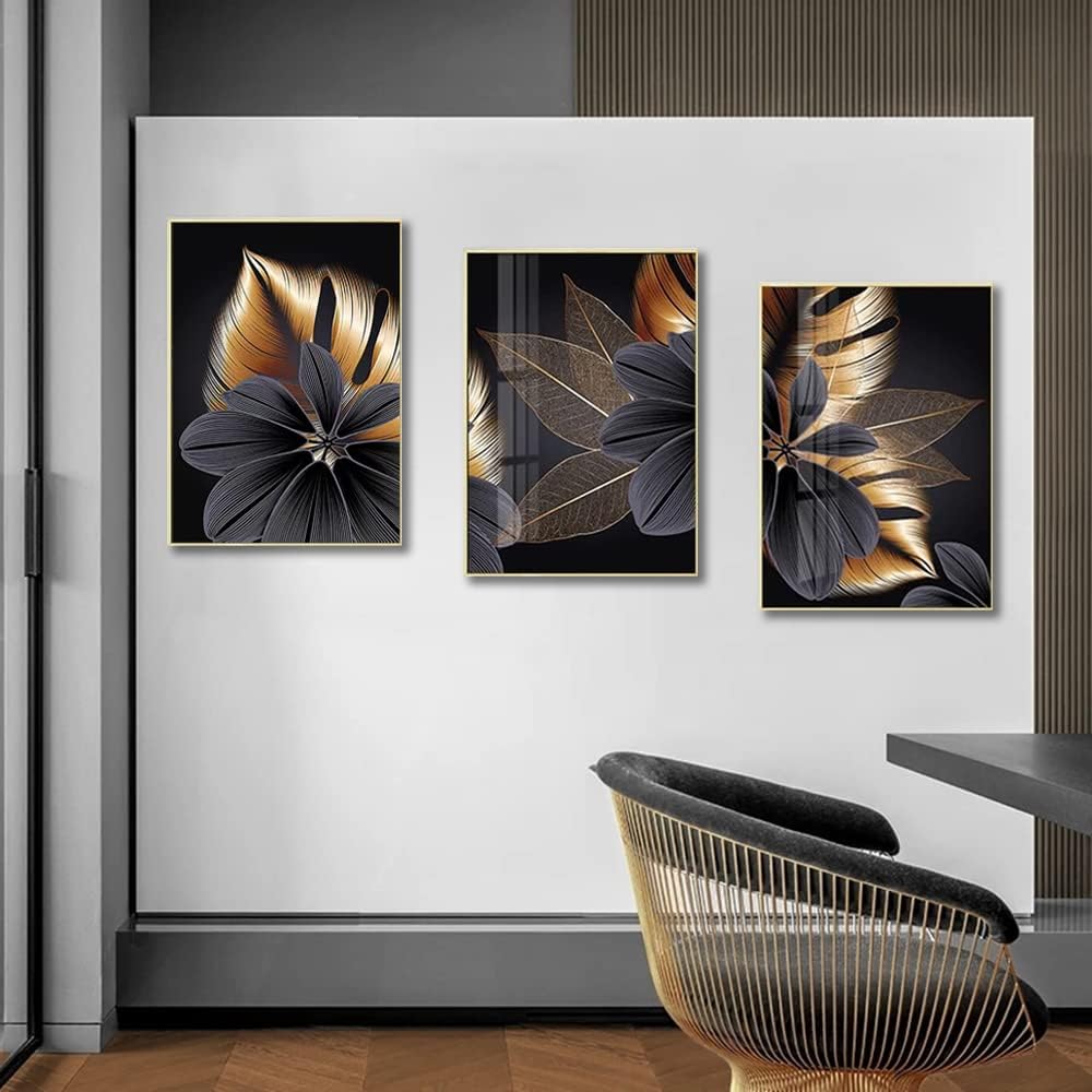 Hjjdiyes Diamond Painting Kit, Diamond Painting Kits for Adults Flowers 3 Pack 12x16 Inch, DIY 5d Diamond Art Full Drill Diamond Painting Kits, Home Wall Decor