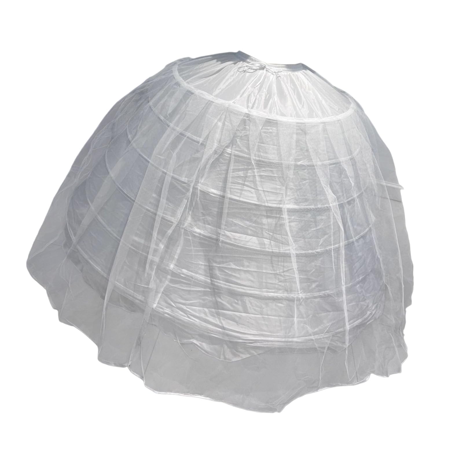 Stabile voluminoso crinolina con struttura a 6 cerchi sottogonna in tulle per abito da sposa e abito da sera Sottogonna in tulle monostrato