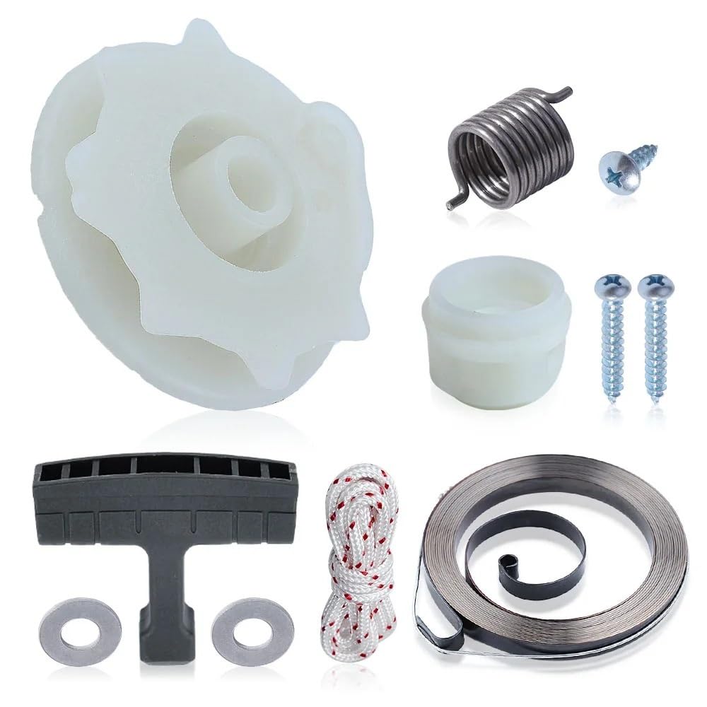 Kit de cuerda de resorte de polea de arranque de retroceso apto for motosierra H 137 142 240 235 236 530071966 530021180 530059677 5300420-95