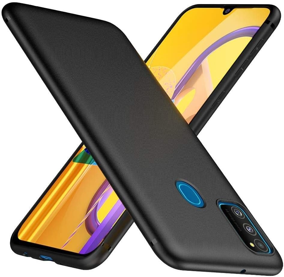 TesRank Samsung Galaxy M30s / M21 Case, Soft TPU Cover Matte [Anti-scratch] [Anti-fingerprint] for Samsung Galaxy M30s / M21-Black