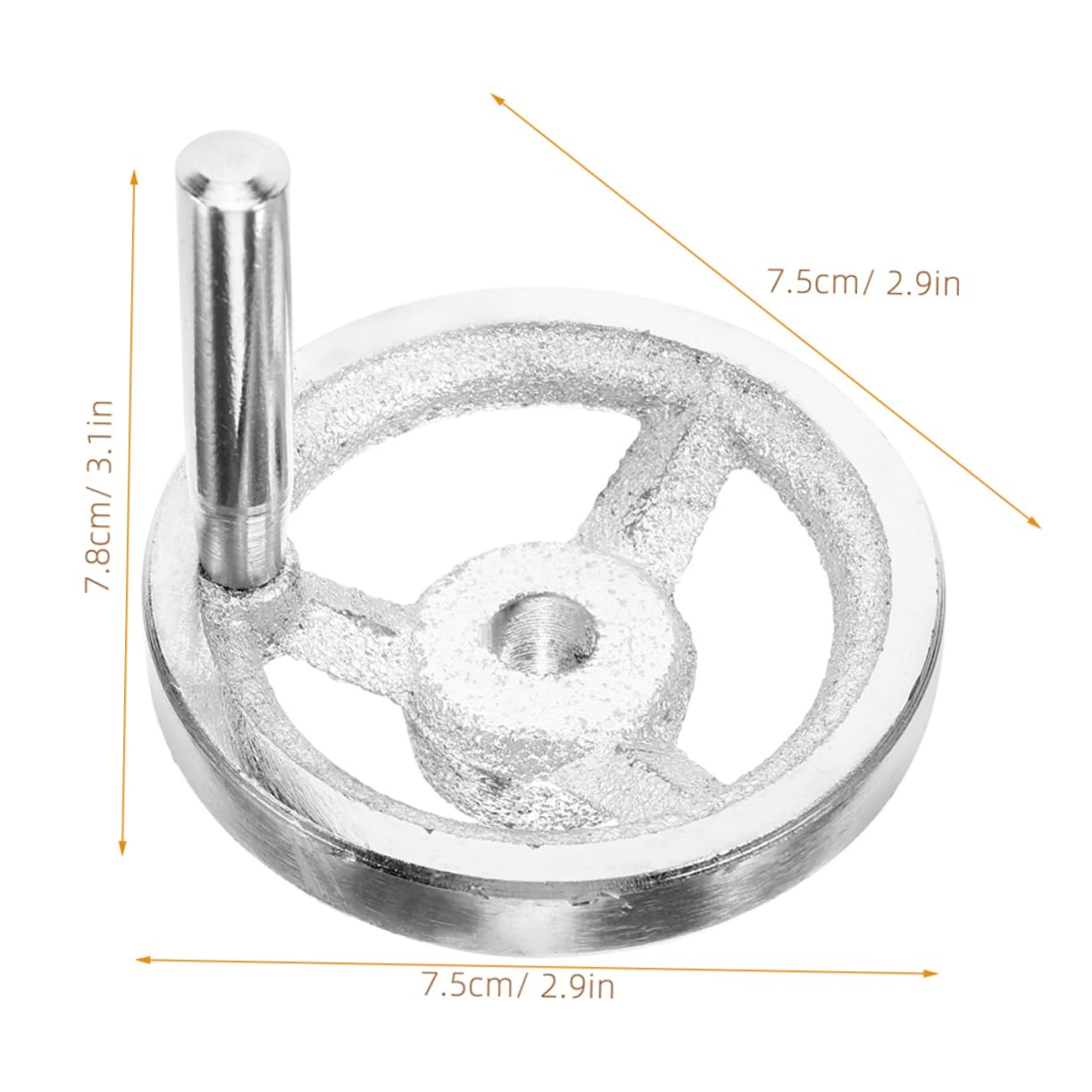 OSOLADY 2pcs Hand Wheel Revolving Knob Handle Handwheel for Milling Machine Wheel with Handle Crank Handle Replacement Handwheel for Milling Handle for Mill Hand Crank Silver Carbon Steel