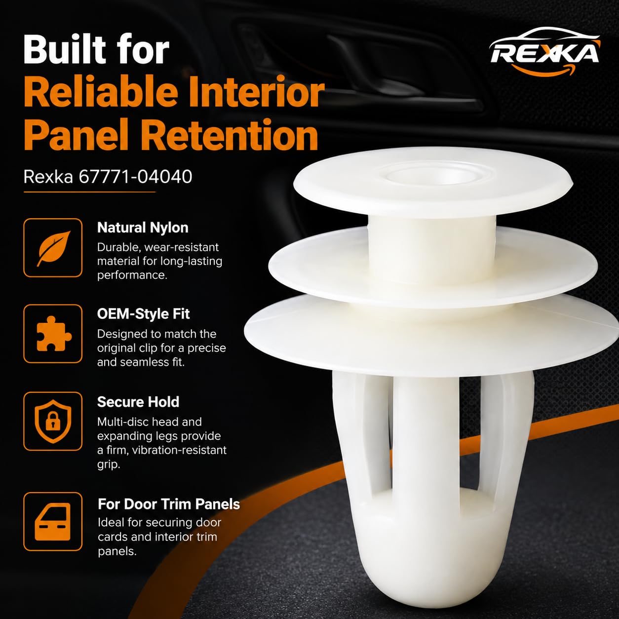 Amazon.com: Rexka 30pcs Door Trim Panel Retainer Clip 67771-04040