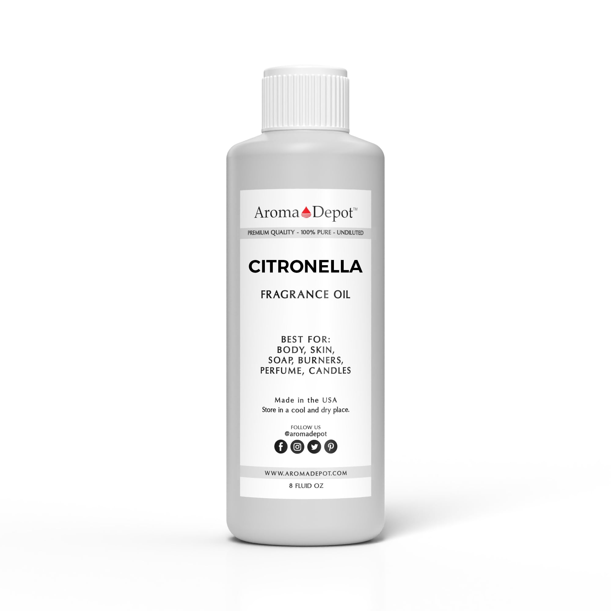 Citronella 8 oz. Fragrance Oil I Perfume I Skin Oil I Scented Oil. DIY Projects Such as Candles, Bath Bombs, Body Butters, Creams &amp; Lotions. Few Drops in The Diffuser, Burners, or Warmers.