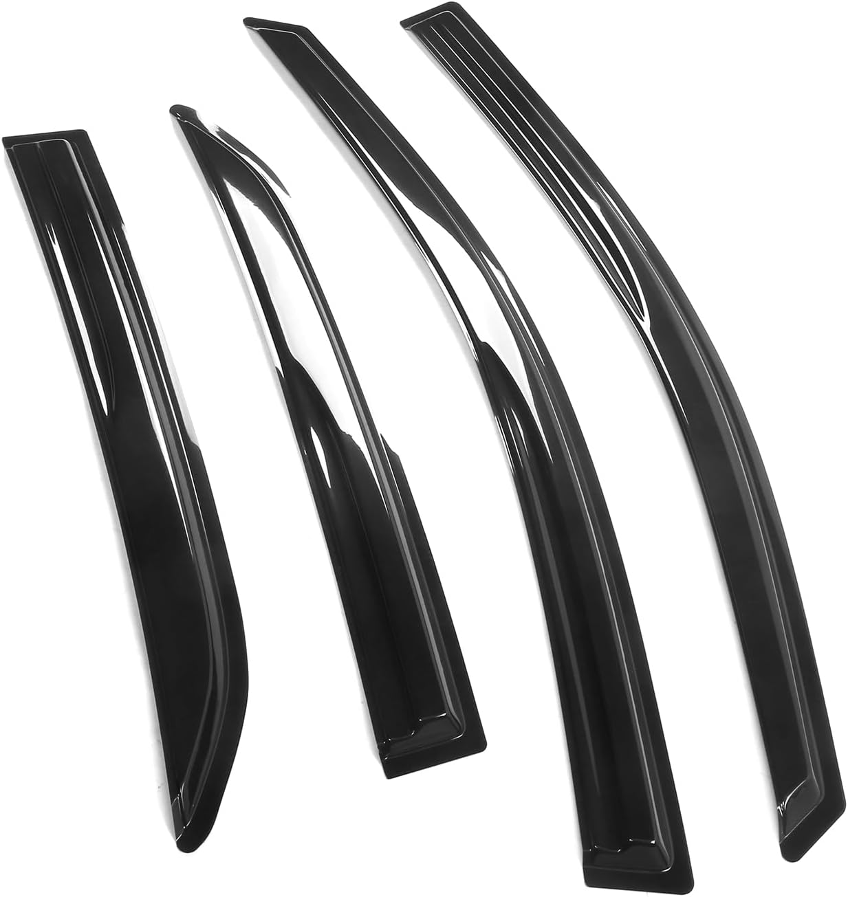 Window Visor Compatible with 2009-2013 Toyota Corolla, Acrylic Smoke Tinted & Semi-Transparent Sun Rain Shade Guard Wind Vent Air Deflector by IKON MOTORSPORTS, 2010 2011 2012