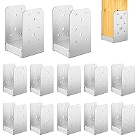 Vista 20 de Base de poste de 4 x 4 pulgadas, 2 soportes de anclaje ajustables de acero inoxidable (interno 3.5 x 3.5), base de poste ajustable para pabellón