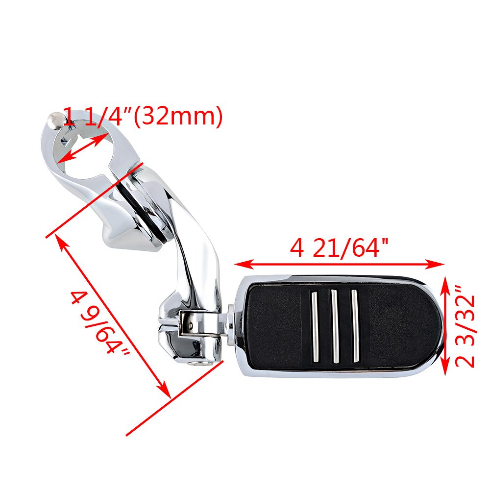Amazon | Astra Depot セット Harley 32mm 1.25インチ クロム ショート