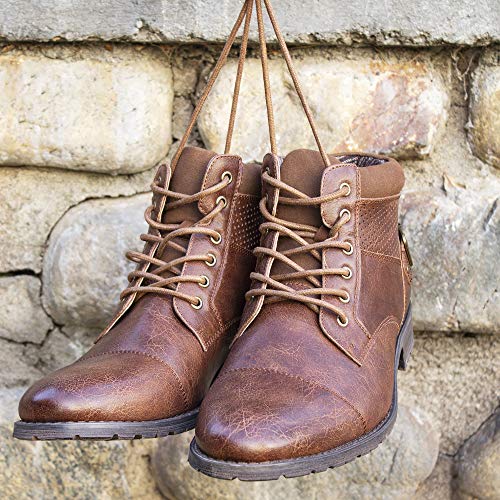 Image of Polar Fox Men's Casual Cap-Toe Ankle Boot Collection | Lace-Up Work, Combat, and Chukka Styles