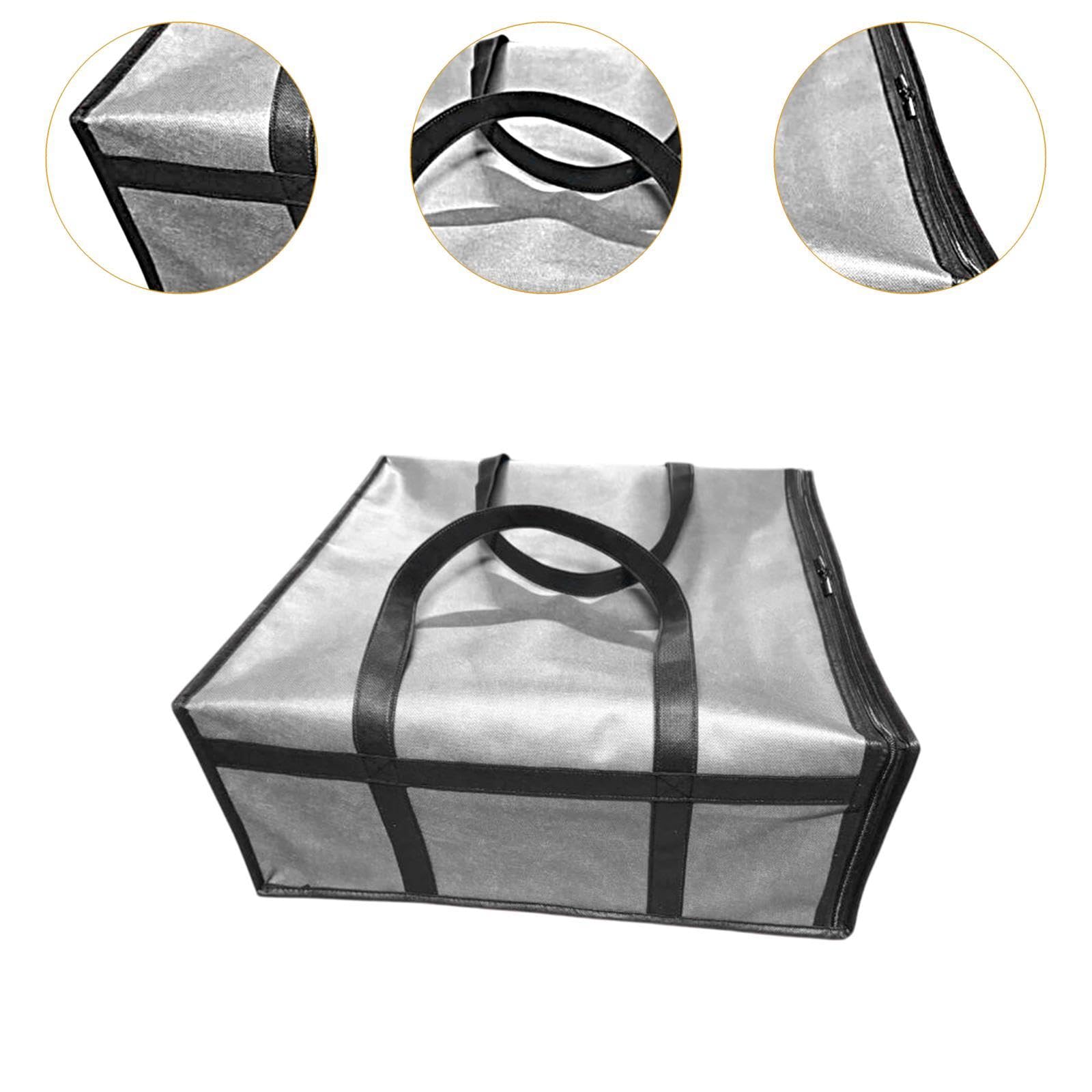 Bothyi Pizza Delivery Bag Insulated Carrier Portable Organizer Storage with Handle Thermal Food Warmer Bag for Motorcycle Commercial, 40x40x15cm