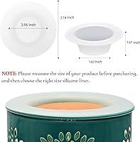 Vista 2 de ASAWASA 2 piezas de forro de silicona para calentador de cera, sin ensuciar, sin rasguños, forma de quitar perfumado, de larga duración