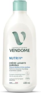 VENDOMLABORATORIES - NUTRI V+ - Surgras washing cream - gently cleanses and protects the skin barrier - nourishing and protective effect - enriched with Aloe Vera - dry to very dry skin - 400 ml