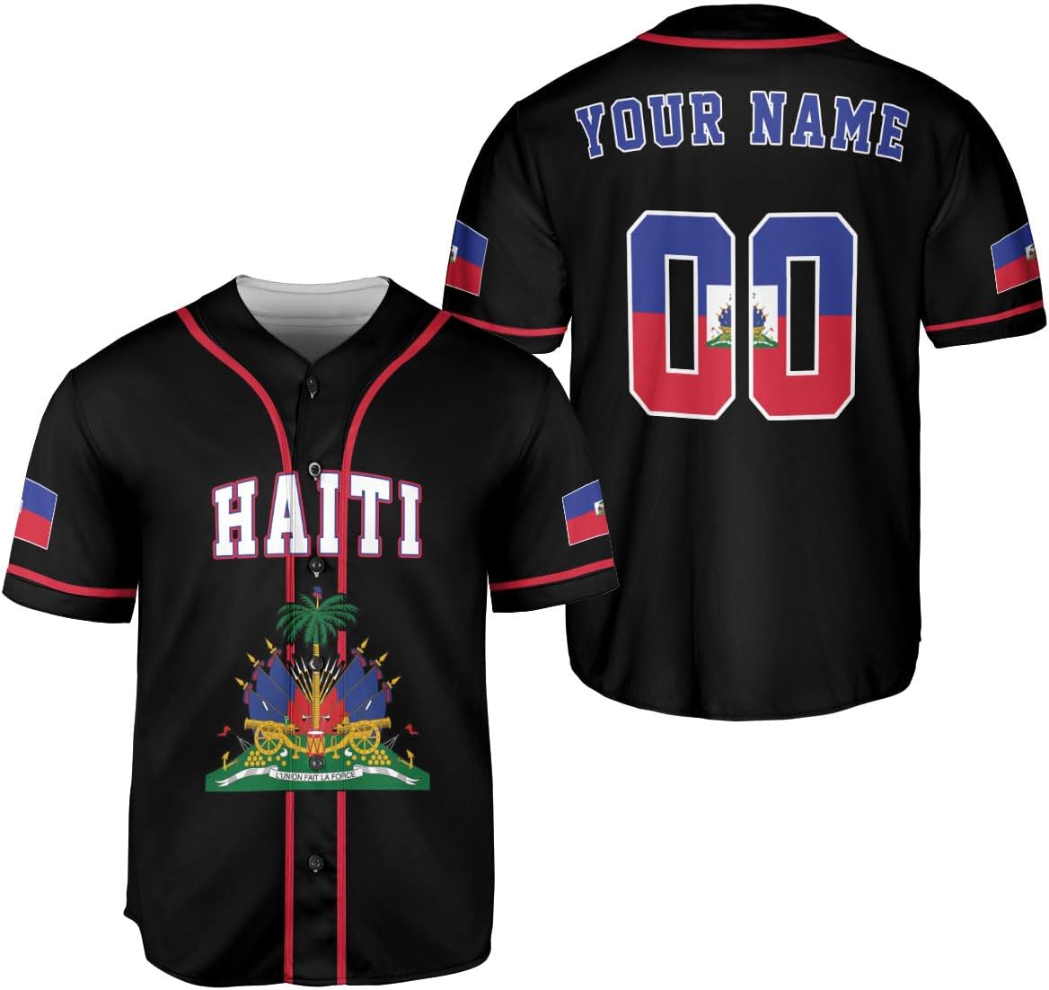 Personalized Name Haiti Baseball Jersey, Haitian Baseball Jersey for Men Women, Haitian Pride Jersey Shirt