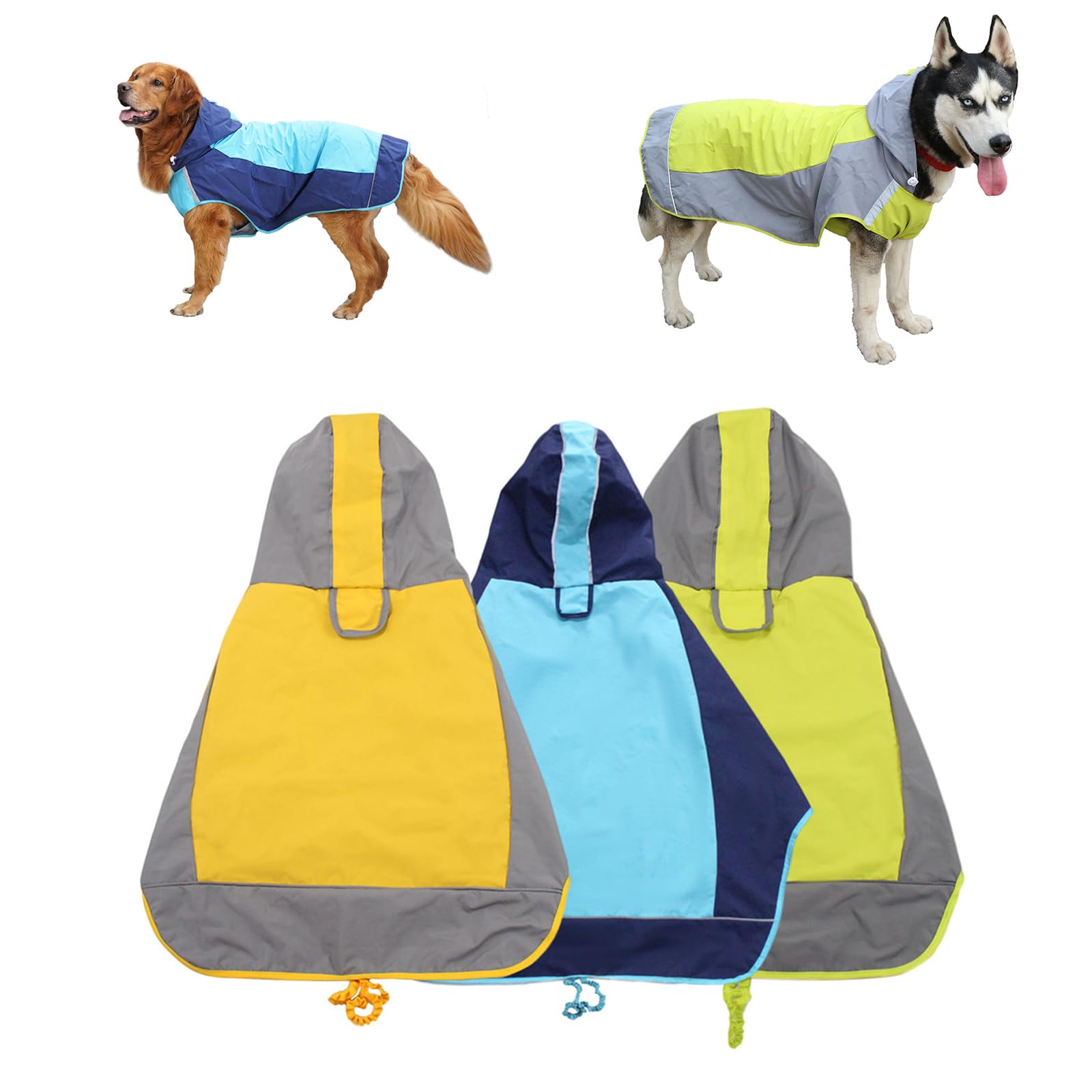 Manteau de Pluie imperméable pour Animaux de Compagnie, imperméable pour Chiens, activités de Plein air, Vestes de Pluie pour Chiens de et Moyenne Taille, vêtements réfléchissants Coupe-Vent en