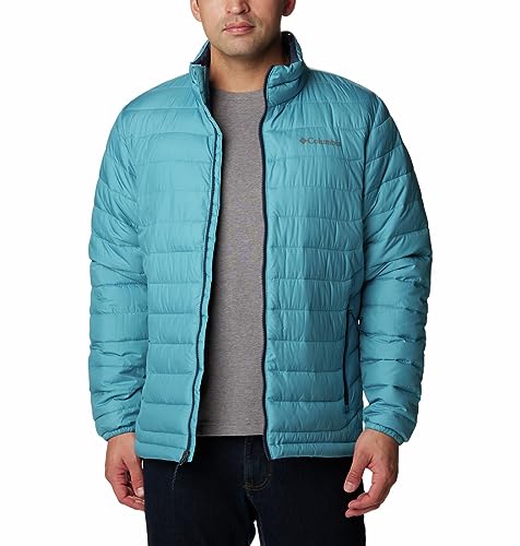 Image of Columbia Men Omni-Heat Reflective Powder Lite Hooded Hiking and Trekking Down Jacket