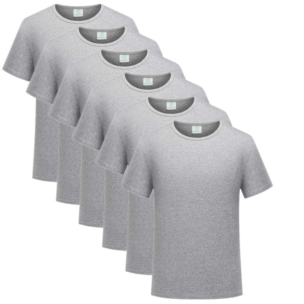 T-shirty męskie modal okrągły dekolt t-shirt kombinezon (6 sztuk), b, M