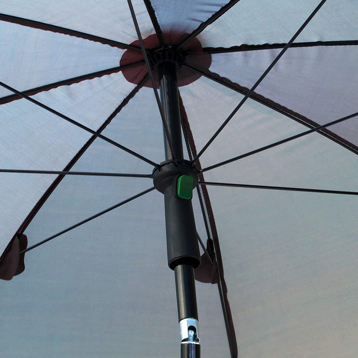 Parapluie de pêche Ø 220 cm, parapluie de pêche avec support de parapluie et piquets, protection contre la pluie, le vent et les rayons UV, 2 hommes et bagages à la carpe + étui gratuit 90209