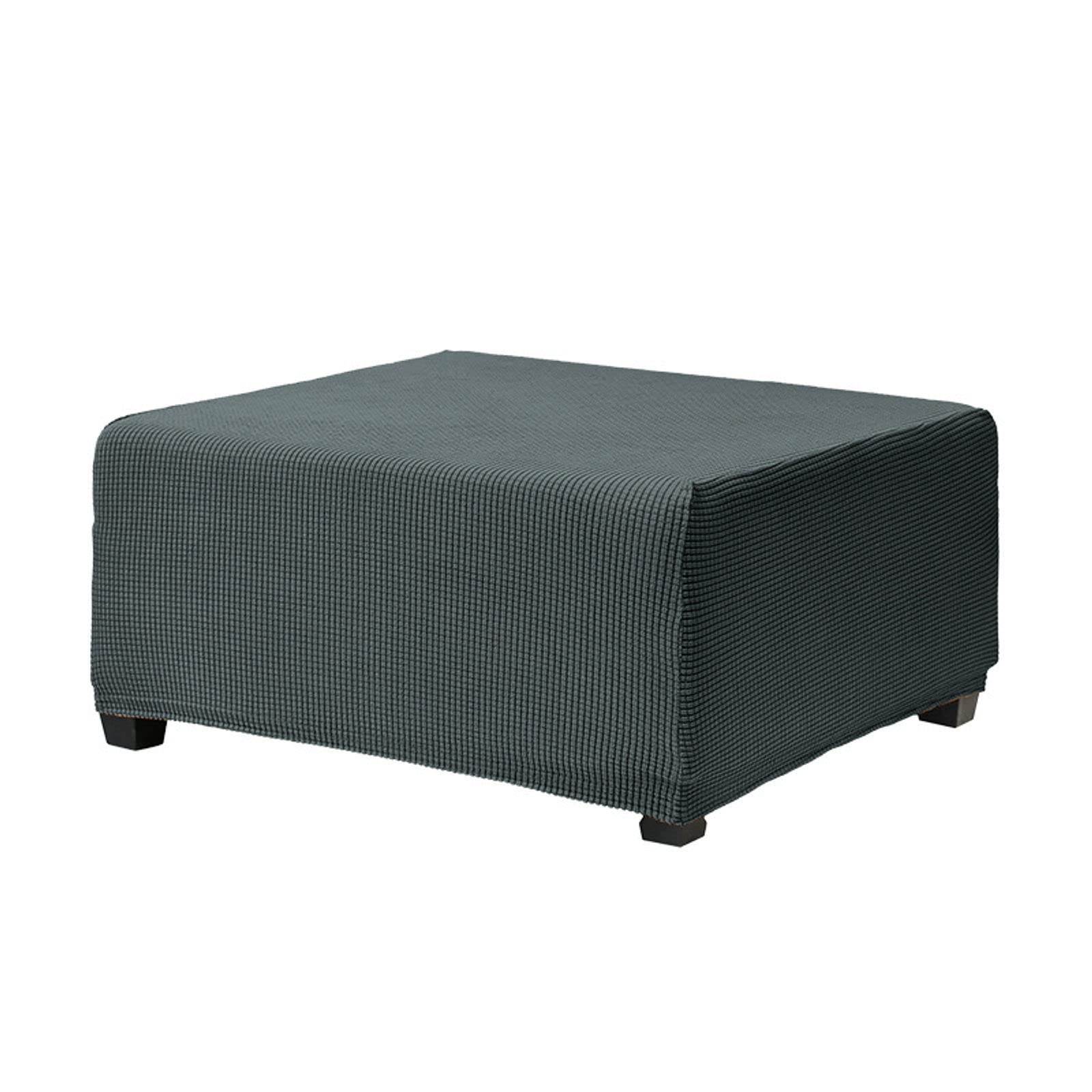 Doublure élastique pour repose-pieds carré gris à carreaux Generico