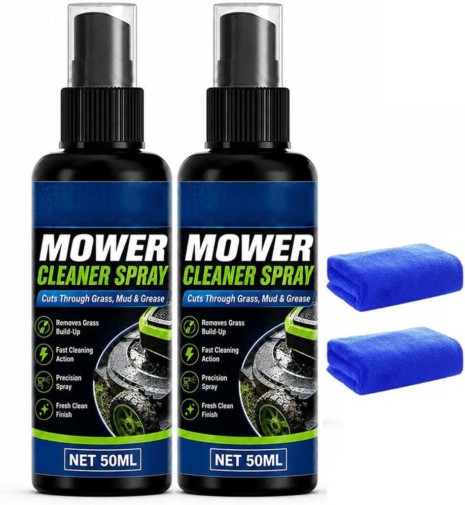 Heavy Duty Mower Cleaner Degreaser, Lawn Mower Cleaner Spray, Agricultural Machinery Degreaser Spray, for Multi-Surface, Grease Remover, Garage Tools (2pcs)