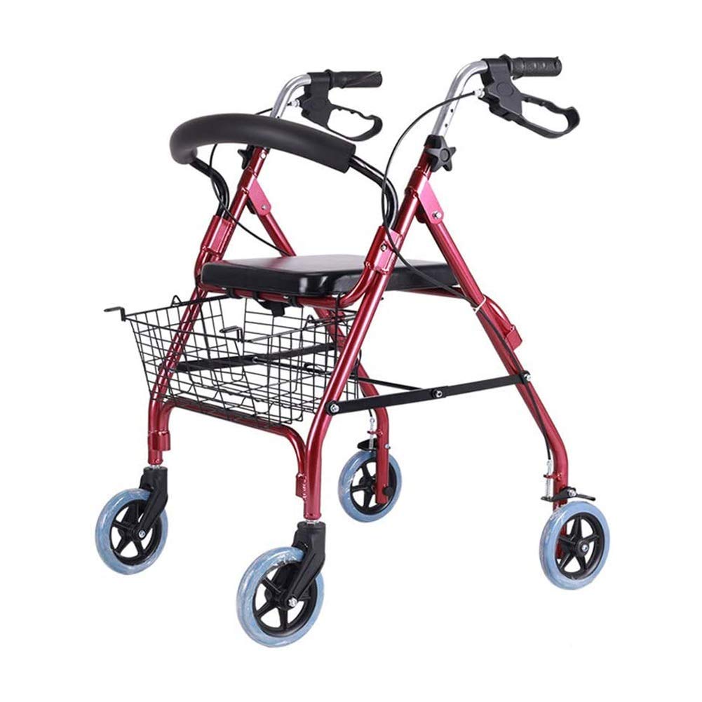 Buy Rollator Walkers with Seat and Wheels, Stand Up Walkers with Brakes Folding Walker for