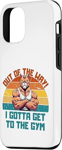 Miniatura 2 de iPhone 14 Pro Diseño de gato de culturismo para propietarios de gatos para entrenamiento de fuerza
