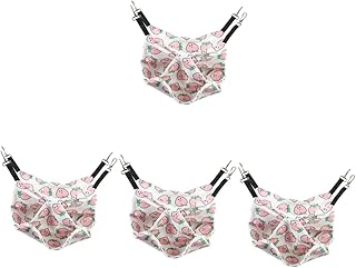 Amosfun 4 Pçs Hamster Saco De Mel Rede De Pelúcia Esquilo Brinquedos Fofos Animais De Pelúcia Gatinho Deitado Rede Pequeno Animal De Estimação Hamster Pendurado Rede Verão Rede Quente