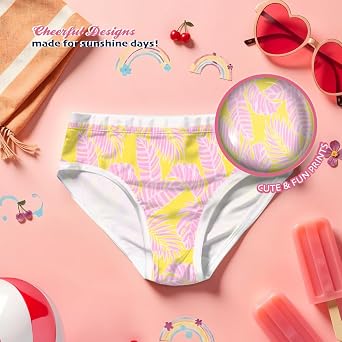 Tommy Bahama Girls Cotton Brief Underwear 5-Pack, Tagless Cotton Panties Multipack for Kids and Toddlers