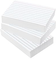 300 PCS Index Cards 3x5 Ruled - Goefun White Lined Note Cards 3 x 5 Flashcards for Studying, Note Taking and To Do List
