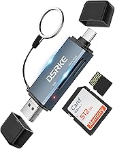 SD Card Reader, 3-in-1 Card Reader with USB A/C/Micro for Computer/Phone, Aluminium Card Reader OTG Adapter for iPhone 15 Pro Max, iPad, MacBook, Type C Devices
