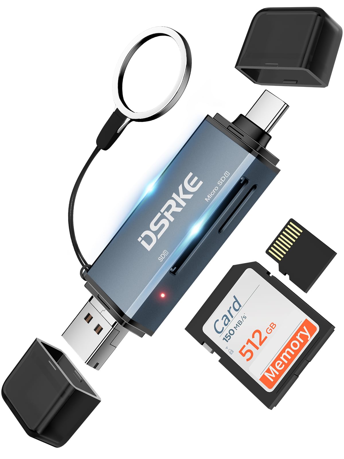 USB C SD Kartenleser Für IPhone 15 & Android - SD/Micro SD Card Reader Mit OTG Funktion
