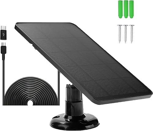 Panel solar de 4W para cámara de seguridad (negro)