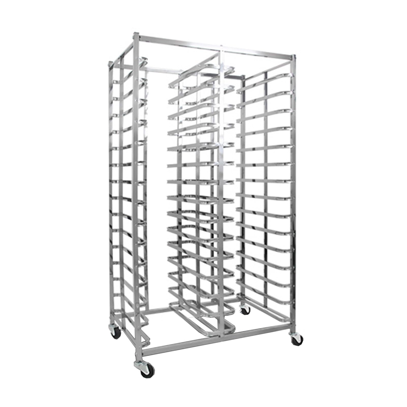 Étagère à pain à roulettes à 30 niveaux – Plaque de cuisson robuste pour restaurants, boulangeries et services alimentaires – Solution de rangement efficace pour une cuisson rapide