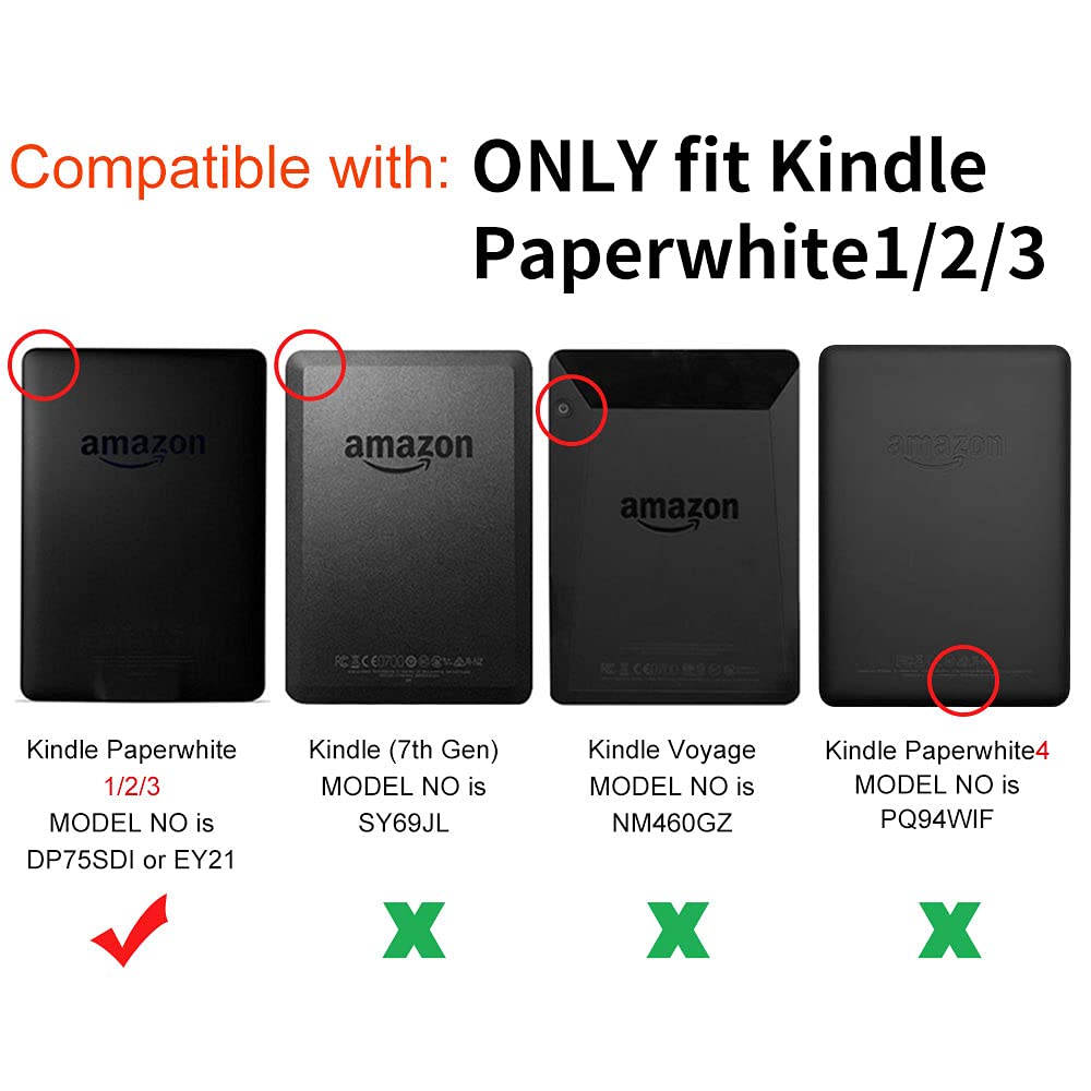 Youngme martshell case for Kindle Paperwhite with 2pcs Hand Straps, Suitable for Small Hand Person/Wake for Kindle (Monkey, DP75SDI / EY21)