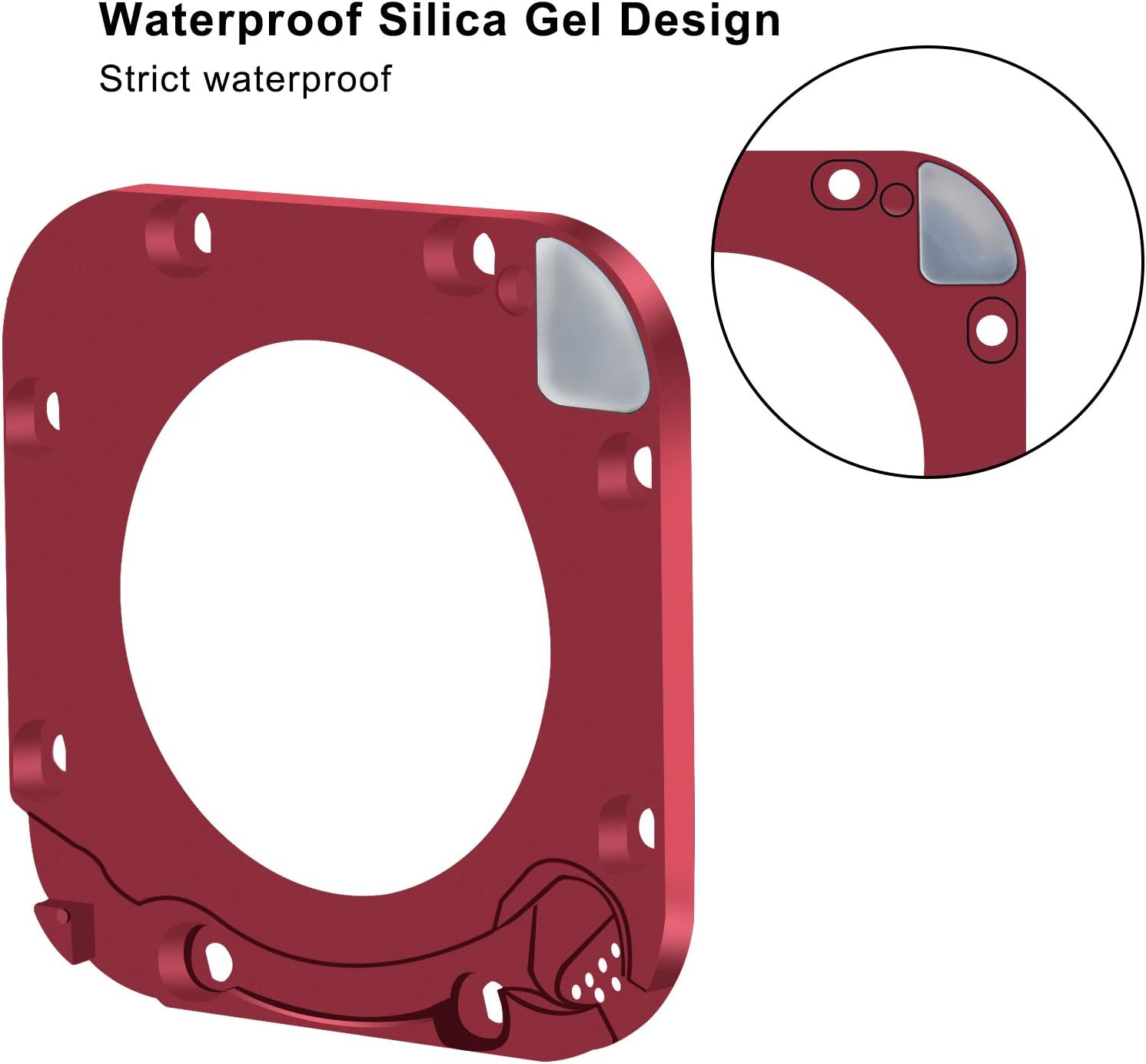 Top Brands 【2 Pack】 GOHIGH Lens Replacement Kits for GoPro Hero 4/5 Session Protective Lens Repair Parts Lense Protector with Tools, Red