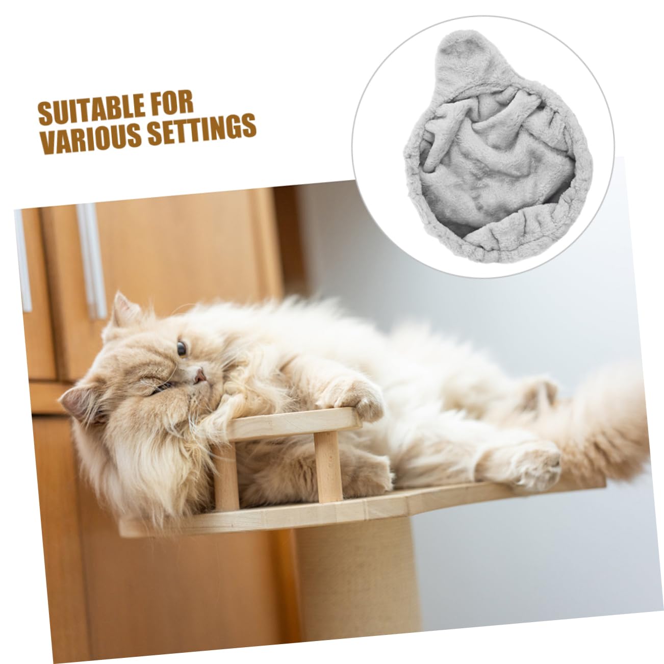 Yardwe Lettiera Per Gatti Sostituzione Dell'amaca Dell'albero Del Gatto Cestino Per Accessori Per Tiragraffi Per Gatti Parti Di Ricambio Per Tiragraffi Light Grey Flanella