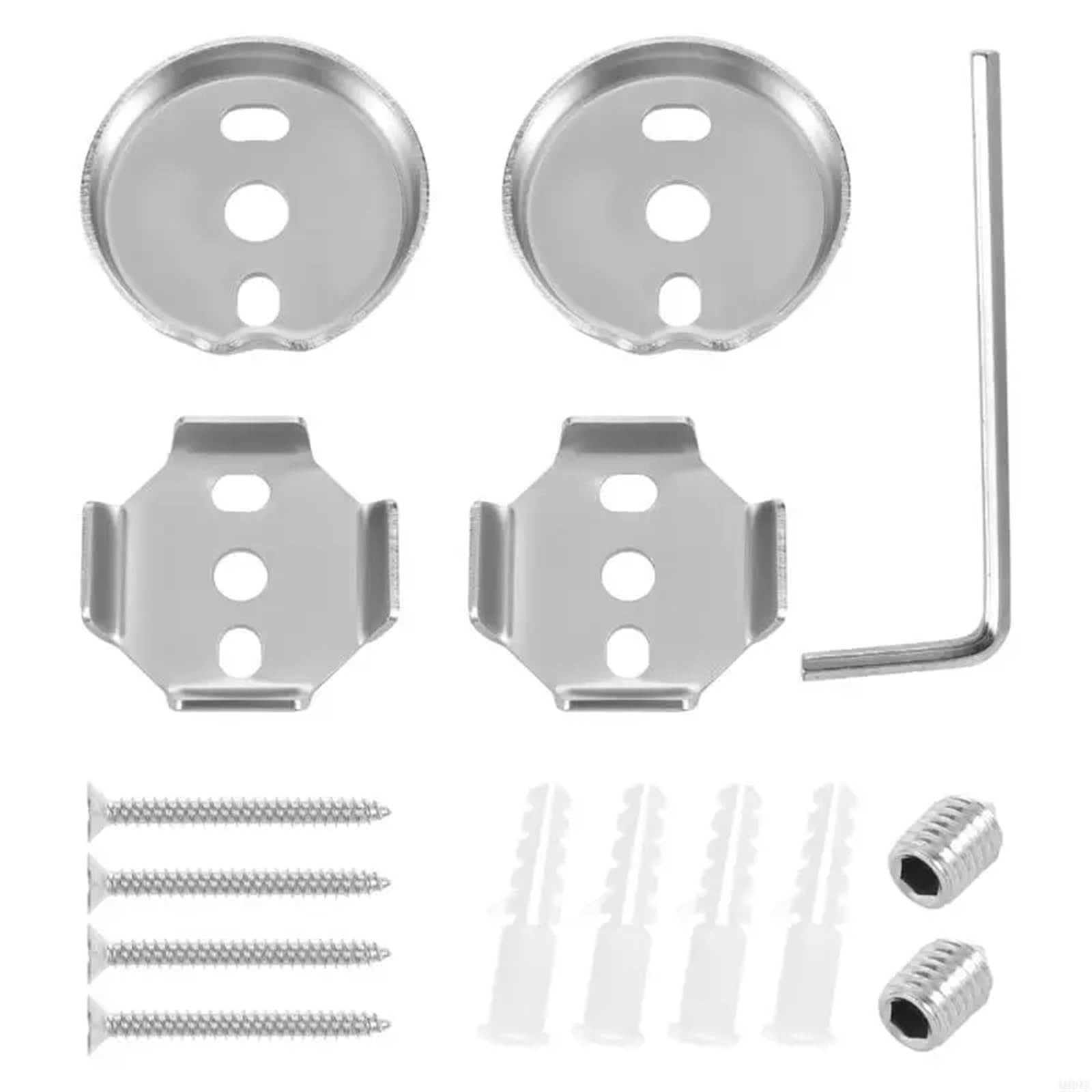 Towel Bar Replacement Parts Silver Stainless Steel Towel Rack Hardware Set With Mounting Brackets And Fasteners For Bathrooms(2set)