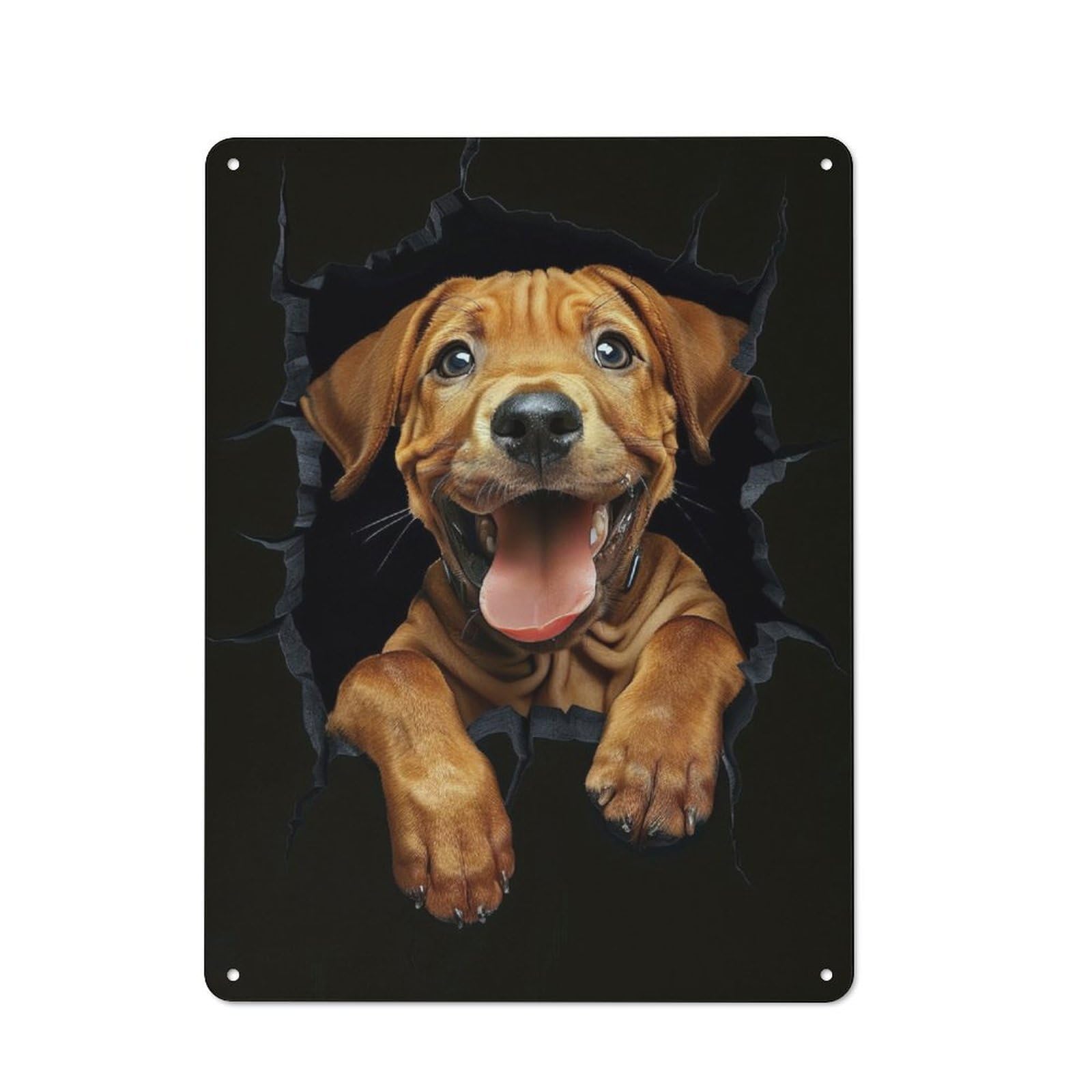 Junmoney Rhodesian Ridgeback Printed Metal Sign 40X30cm For Bar Or Restaurant, For Kitchen, Dining Room And Home Bar Wall Decor