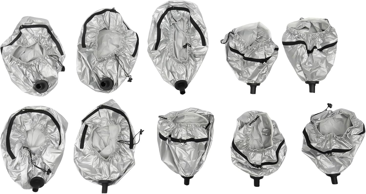 10PCS Hair Dyer Hat,Vertical Hair Nano Hair Steamer Cap Salon Spa Hair Color Processor Accessories,5 Large + 5 Small Hair Dyer Machine Hat