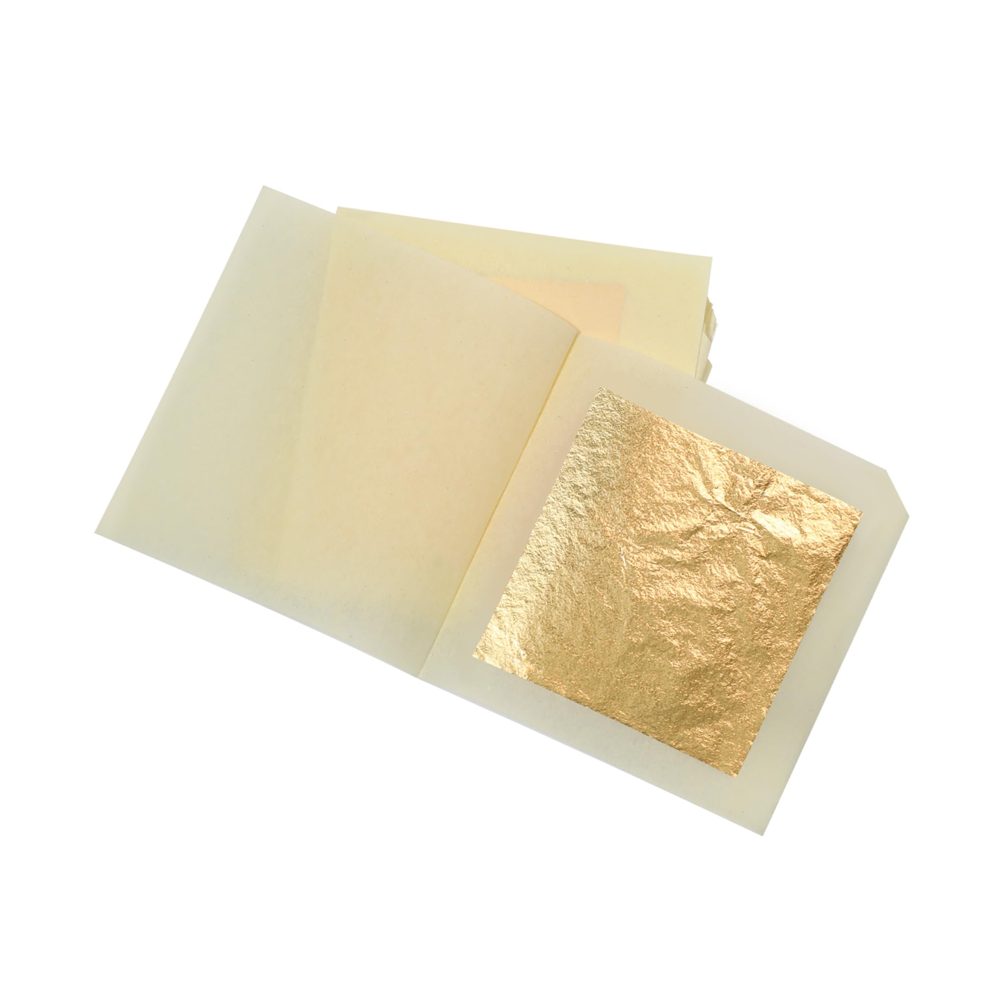 KIRIN Gold Leaf Sheets,15 Pieces 4.33cm*4.33cm Gold Foil Sheets for Picture Frame,Crafts,Furniture Decoration