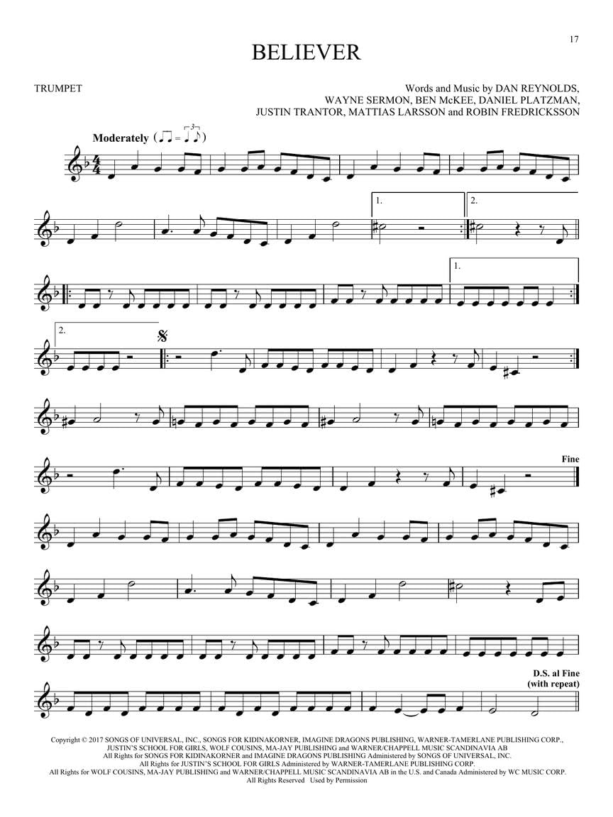 101 Simple Songs. Trompete Solo.: For Trumpet
