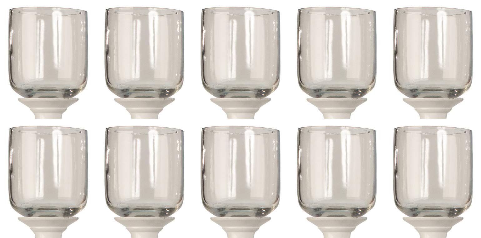 Glasseam Glazen theelichtkaarshouders, set van 24 heldere